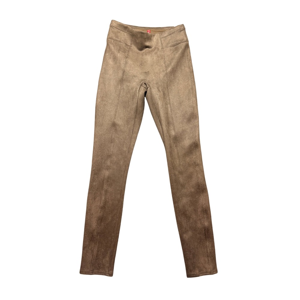 Spanx Faux Suede Leggings‎ Women XS Brown Excellent High Rise Skinny